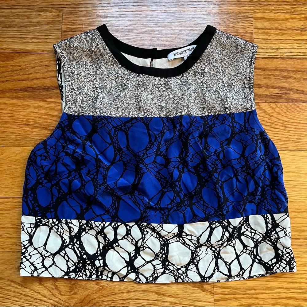Elizabeth and James sleeveless silk top size XS